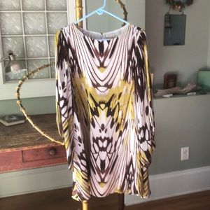 Retro Flared Armed Mini Dress - Anthropologie